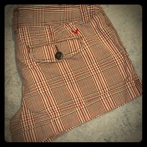 AEO Plaid Utility-Style Shorts